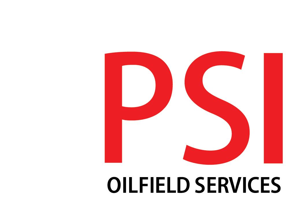 white psi logo on black background