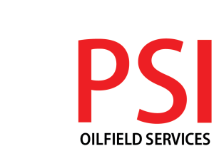 white psi logo on black background